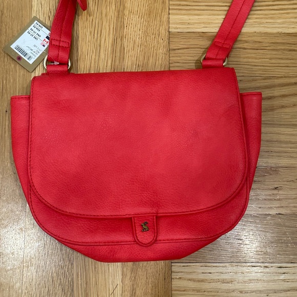 Joules Red Leather Crossbody Bag - Picture 2 of 10